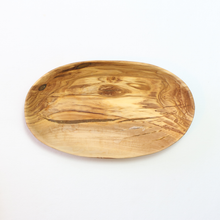 Lade das Bild in den Galerie-Viewer, ovale Schale aus Olivenholz.
